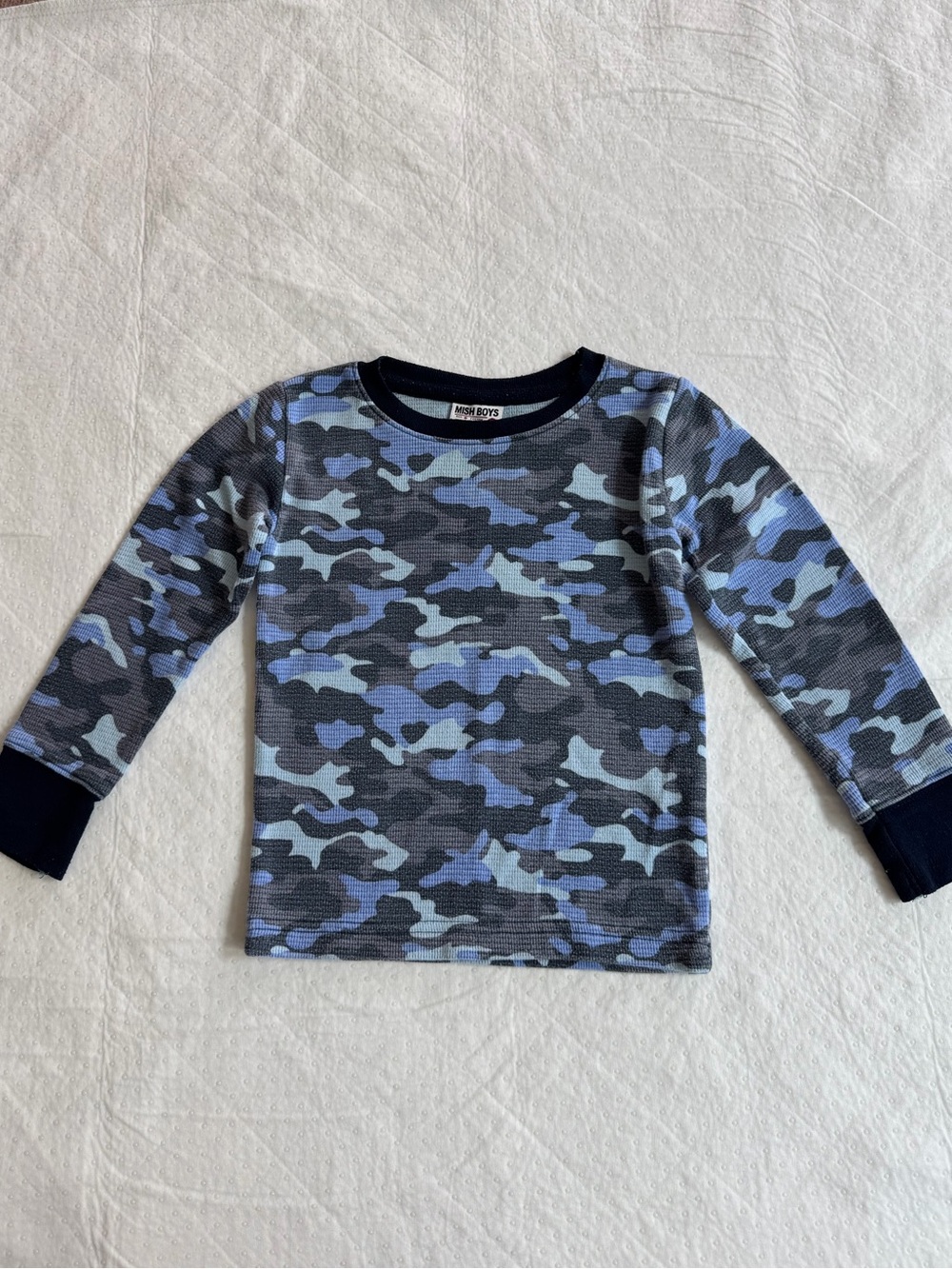 Mish Boys Blue Camo Shirt Size 2T